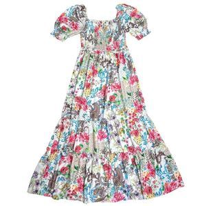 Betsey Johnson Smocked top maxi dress size M